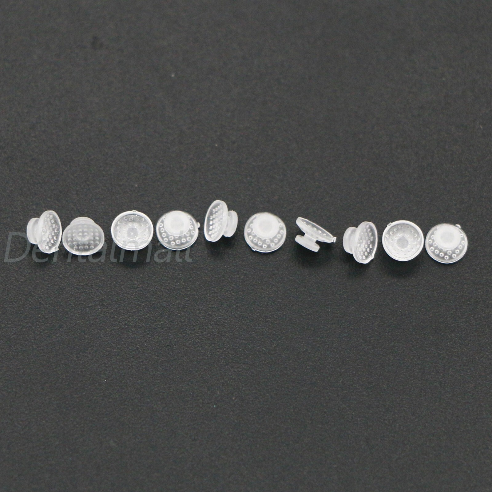 10 Pcs/Pack Dental Orthodontic Ceramic Clear Lingual Button Bondable Round Base