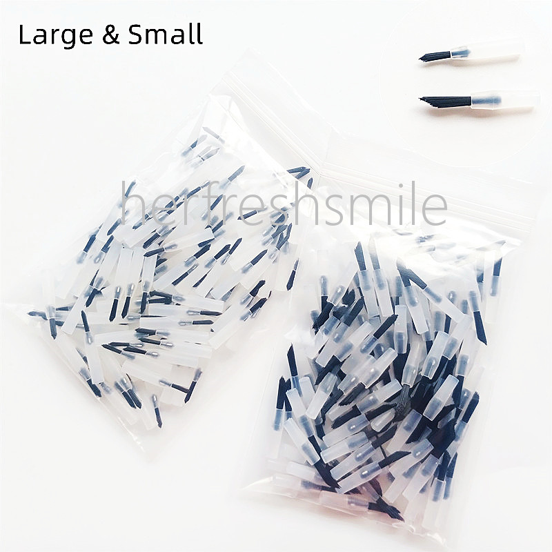 Dental Composite Resin Disposable Applicator Brush Tips Black Large Small Handle