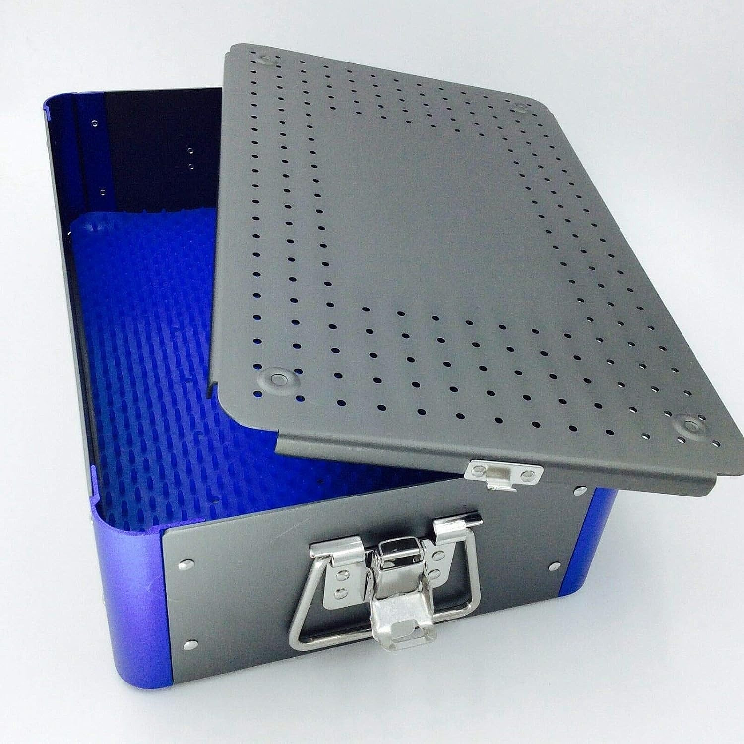 Sterilization Tray Aluminum Surgical Instrument Case Autoclave Box Silicone Mat
