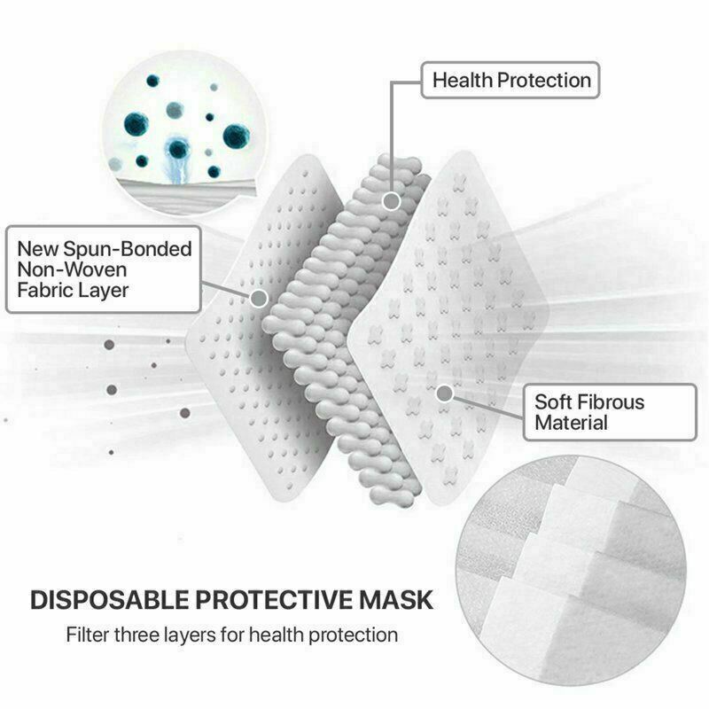 200 Niños negros Mascarilla desechable para niños de 3 capas Aprobación C.E FFP2
