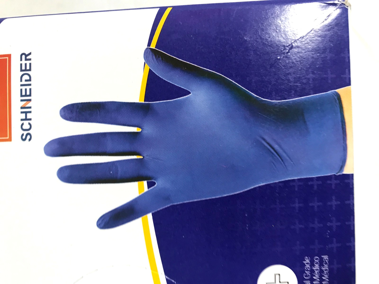 Schneider Nitrile Examination Gloves Dark Blue Size L Disposable Lot Of 200