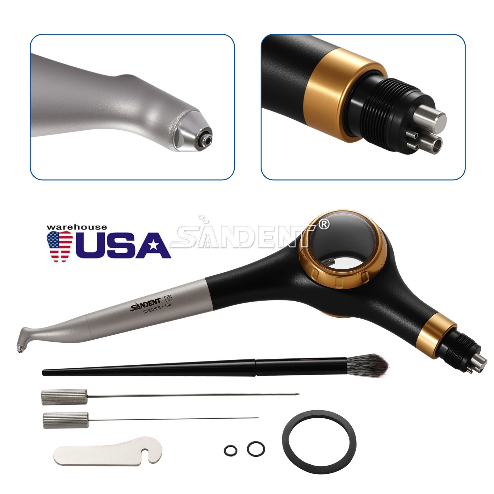 SANDENT Dental Air Polisher Supragingival Handpiece dt