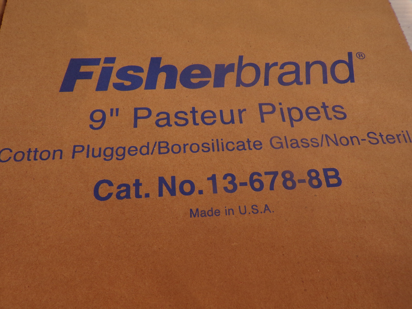 Lot Fisherbrand 9”Pasteur Pipets cotton plugged Borosilicate glass None-Sterile