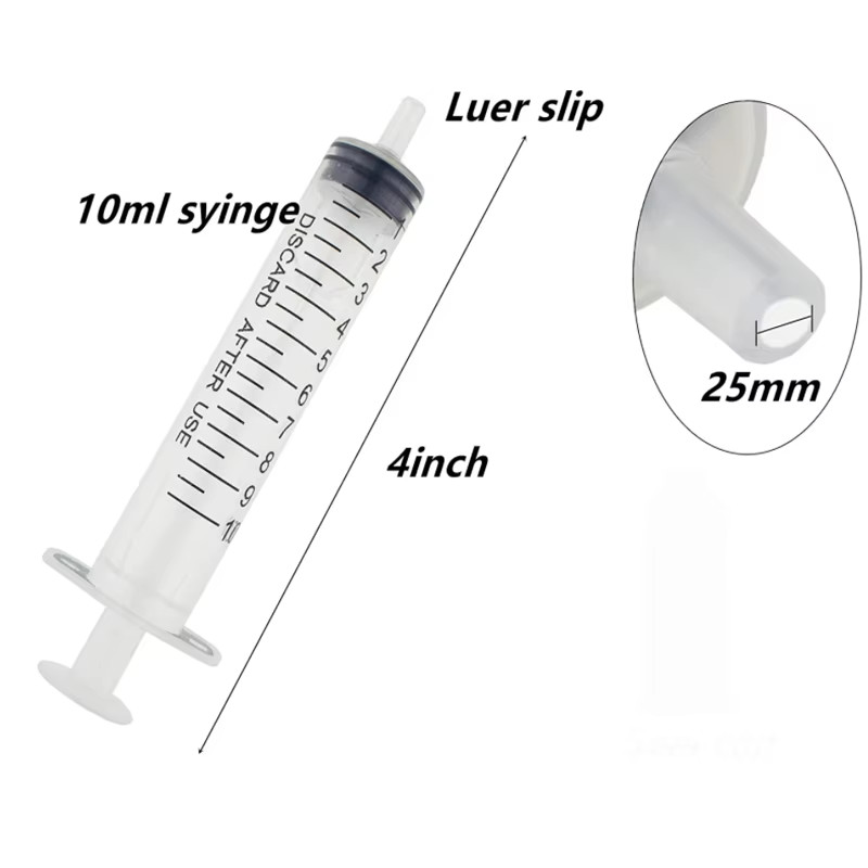 2-20Pcs 1Ml-10Ml Plastic Reusable Syringe for Measuring Nutrient Hydroponics Kit