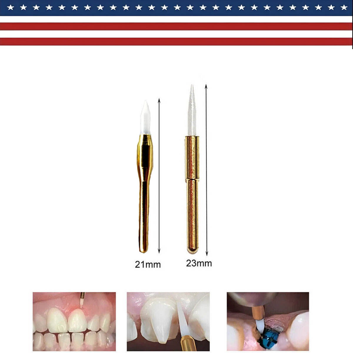 Dental Surgical Ceramic Soft Tissue Trimmer 21/23mm for Gingival Retraction