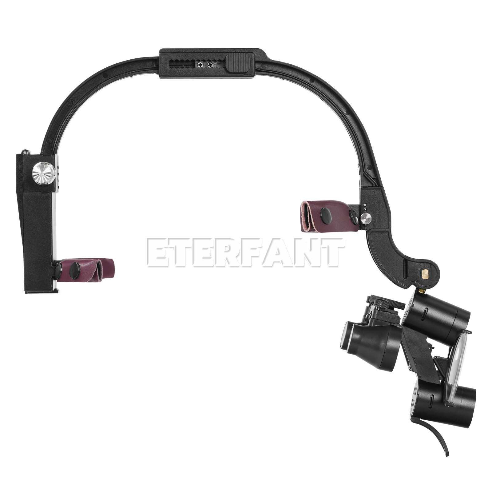 ETERFANT Dental 3.5X Surgical Headband Binocular Loupes+5W LED Head Light 2Leds