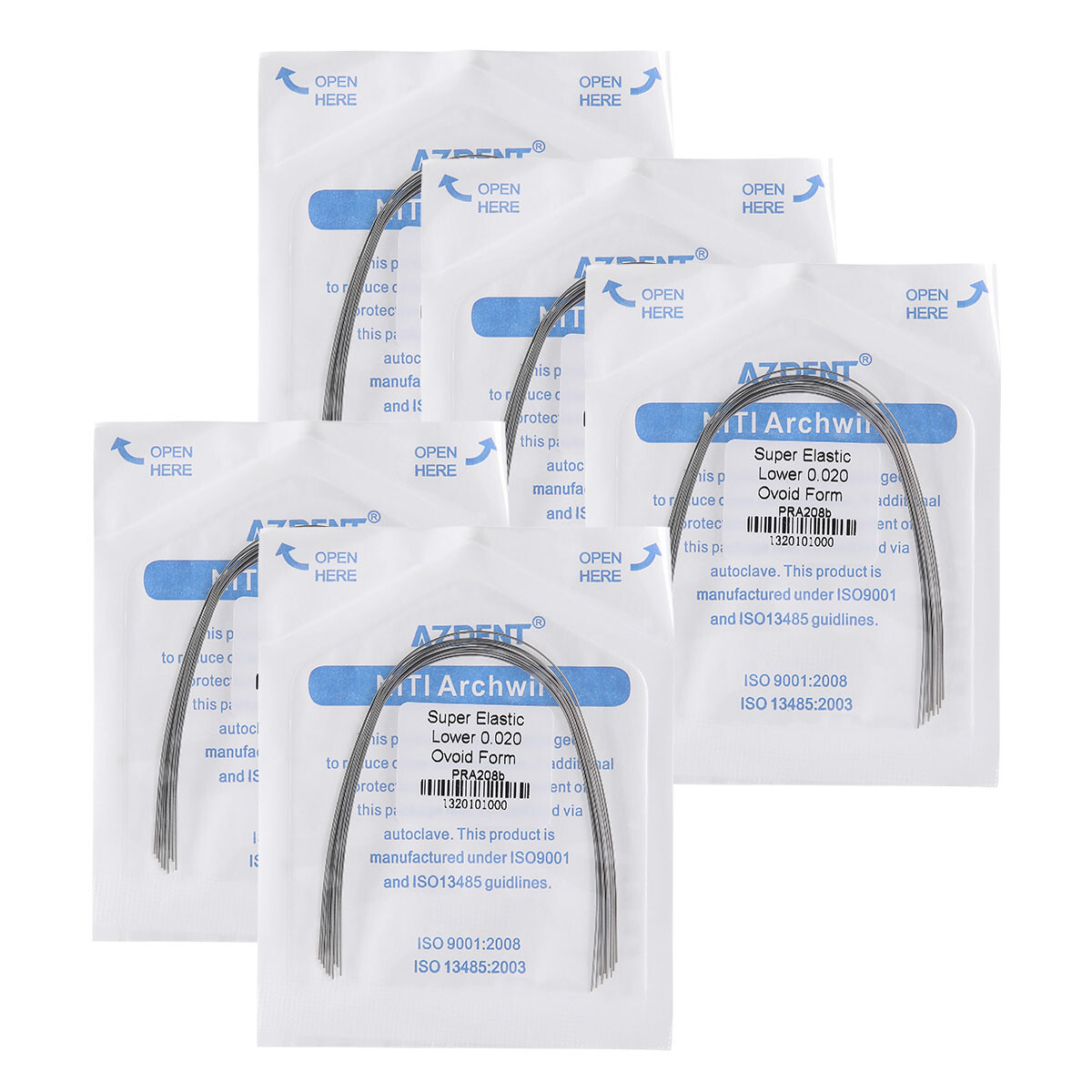 US 50 Bolsas Arcos de Ortodoncia Dental Redondos Niti Arco de Alambre Su AZDENT