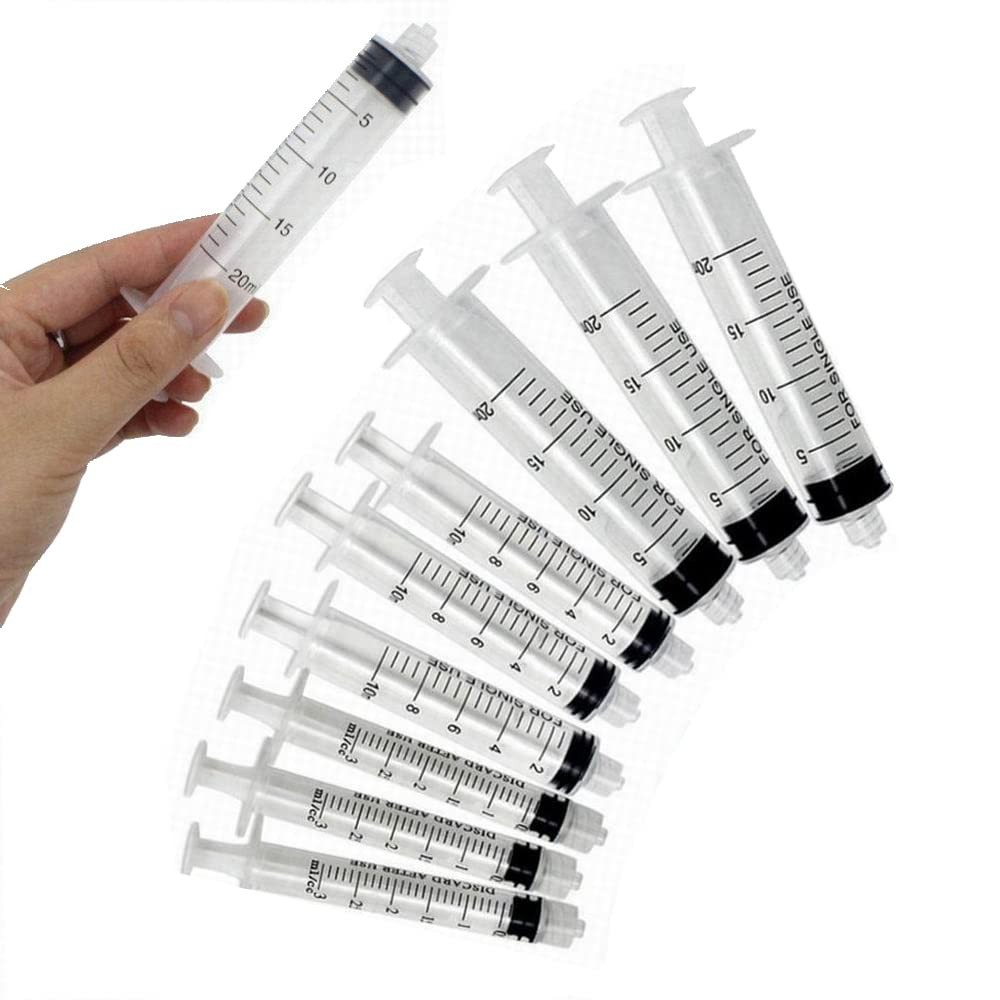 20-Pack 3ml Transparent Syringes – Luer Lock Design for Accurate Dispensing