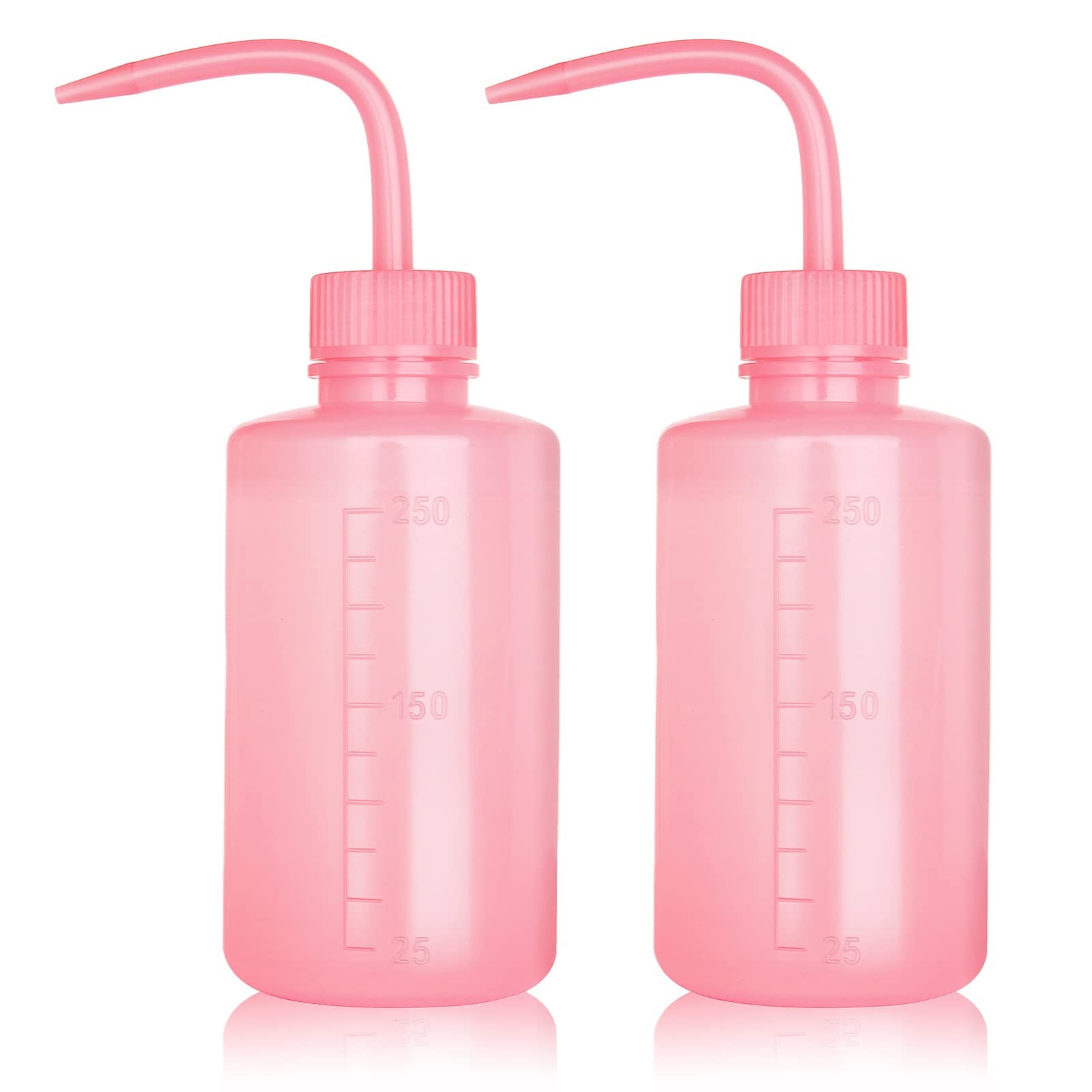 Melphoe Tattoo Wash Bottle Squeeze, 2Pcs 250ml Water Squirt 8.5 Ounces, Pink