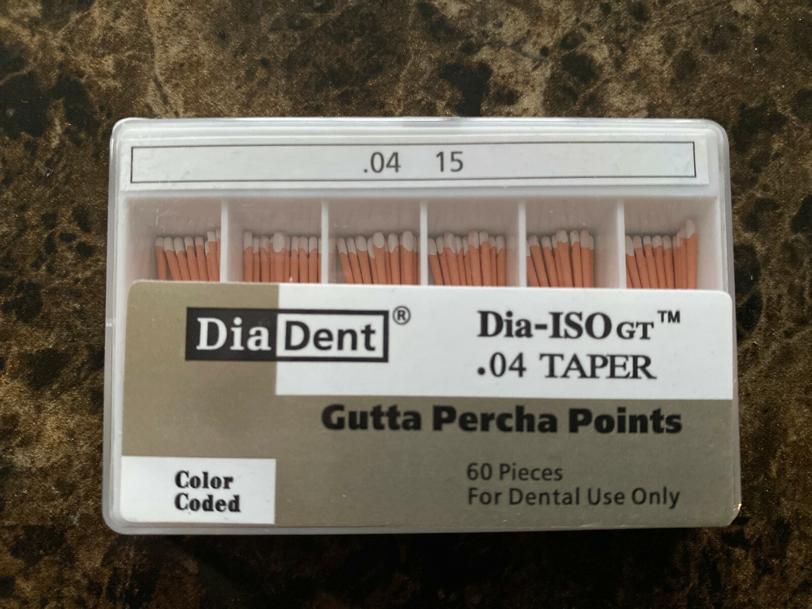 DIADENT Gutta Percha Points Endodontic Product .04 Taper (60 /pk) LONG EXPIRY