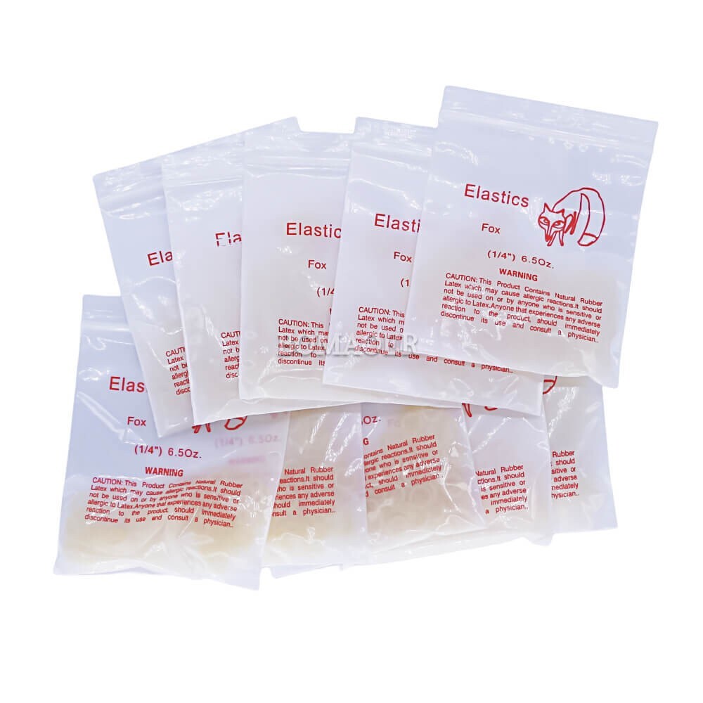 Dental Orthodontic Band Elastics Rubber Bands 1/4″ 6.5OZ Fox 50pcs/bag 50 bags