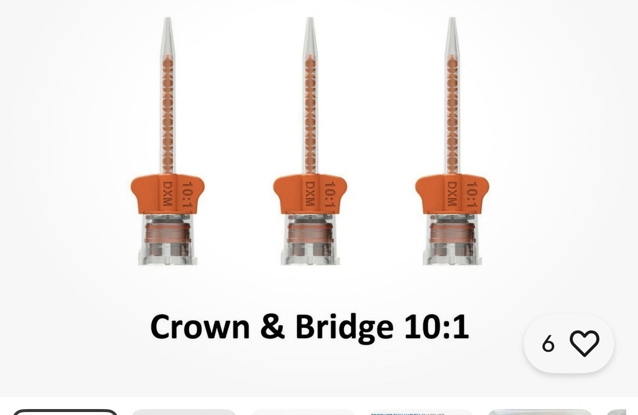 Temp Crown & Bridge Dental HP 10:1 / 4:1 ratio Orange Mixing Tips 48pcs –