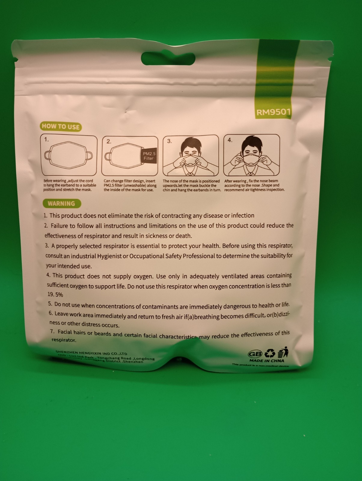 Safety Mask Super Prevention Anti Dust/spray/fog/germs 2 Pack in black