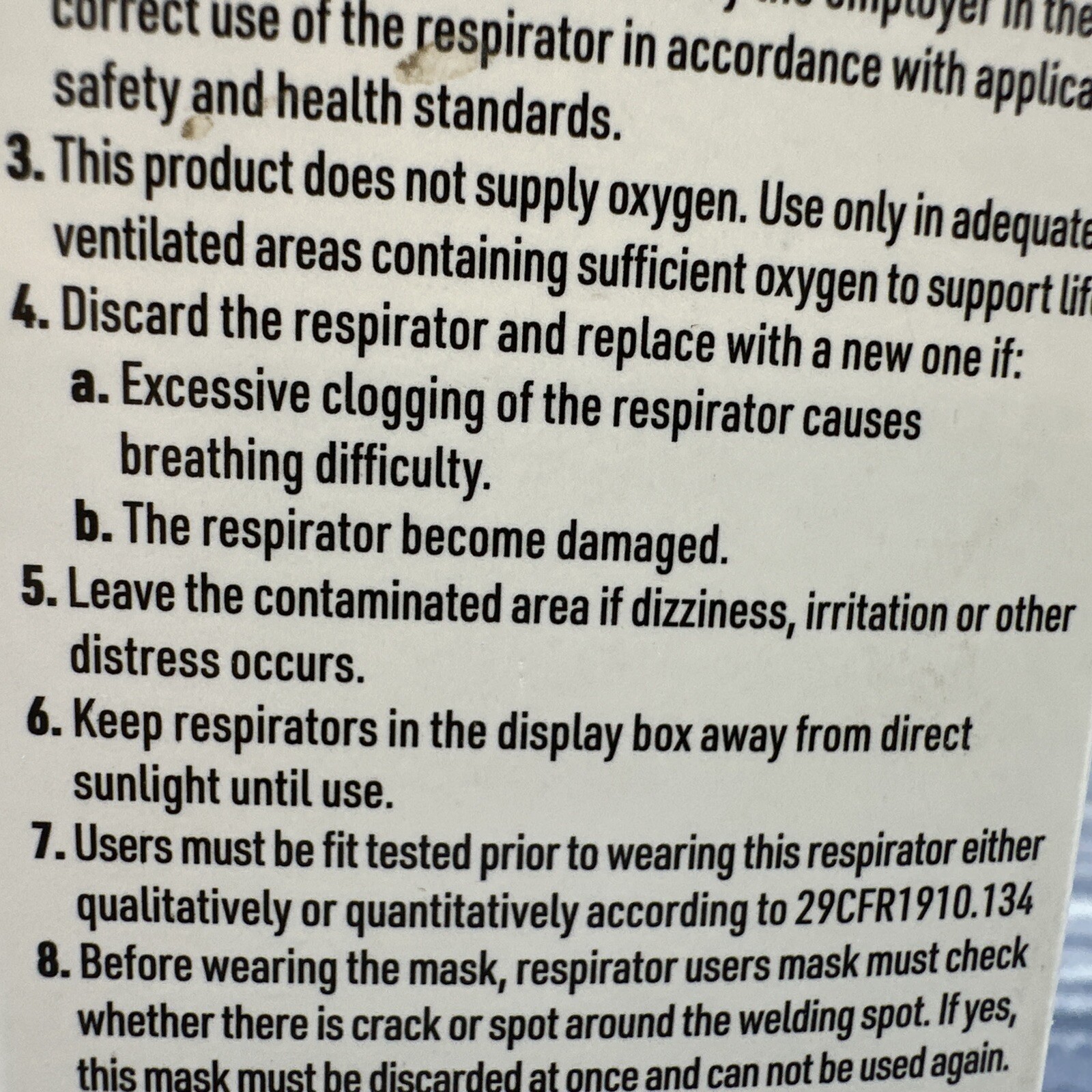 Lot Of 2 Boxes Niosh particulate respirator N 95 masks model number D–101 {116}