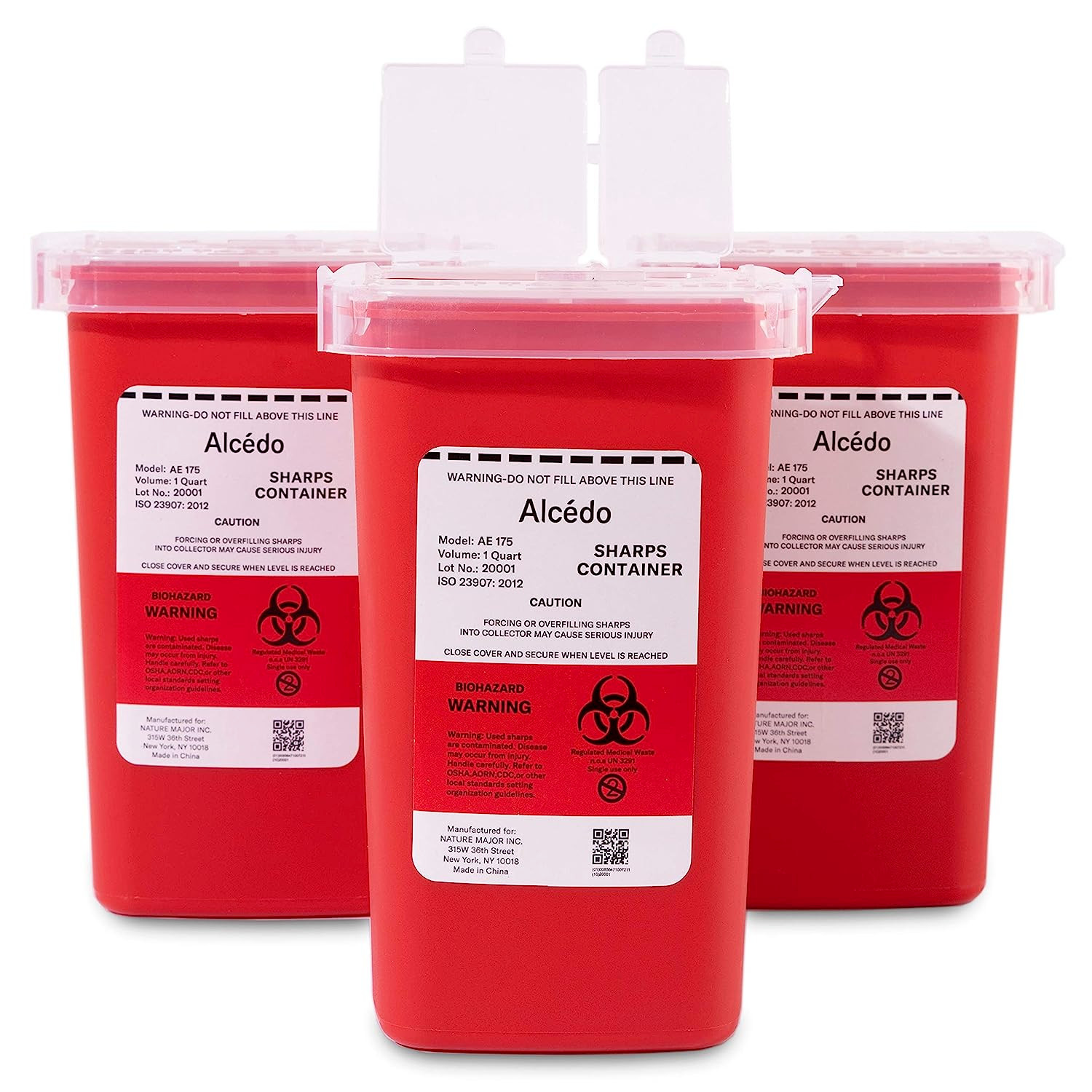 Alcedo Sharps Containers – 1 Quart, 3 Pack model AE 170 (year 2019)
