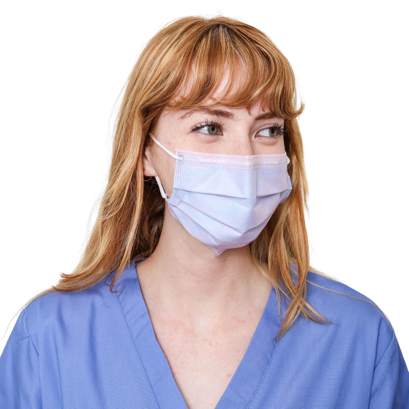 Cranberry USA C2700CB Cosmo Earloop Face Mask, Disposable, Blue (Pack of 50)