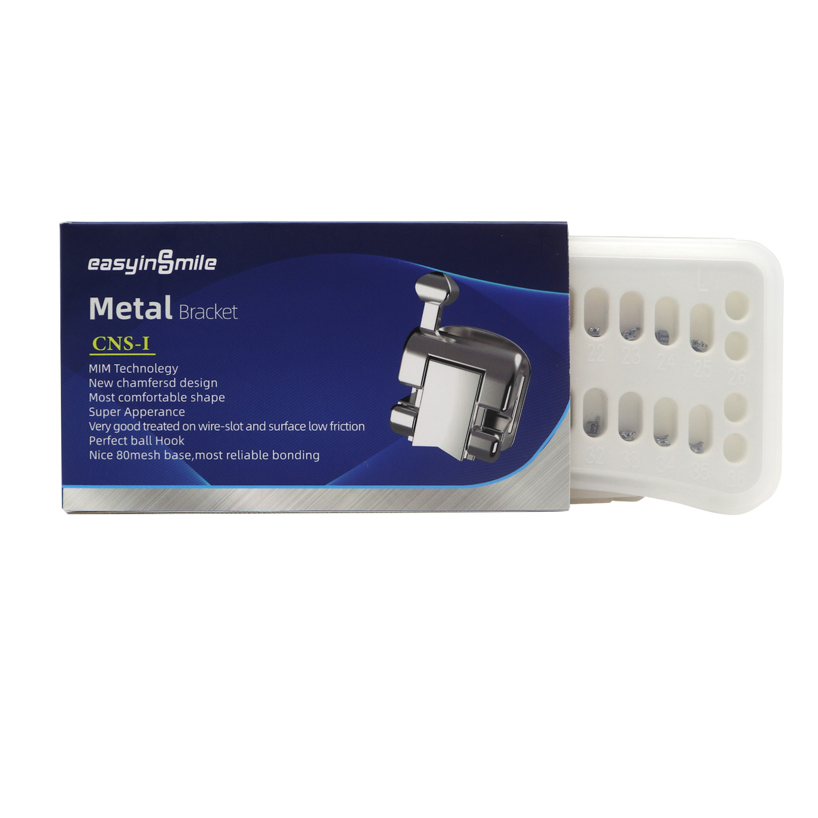 Orthodontic Metal Self-Ligating Brackets Dental MIM Braces ROTH/MBT .022 345Hook