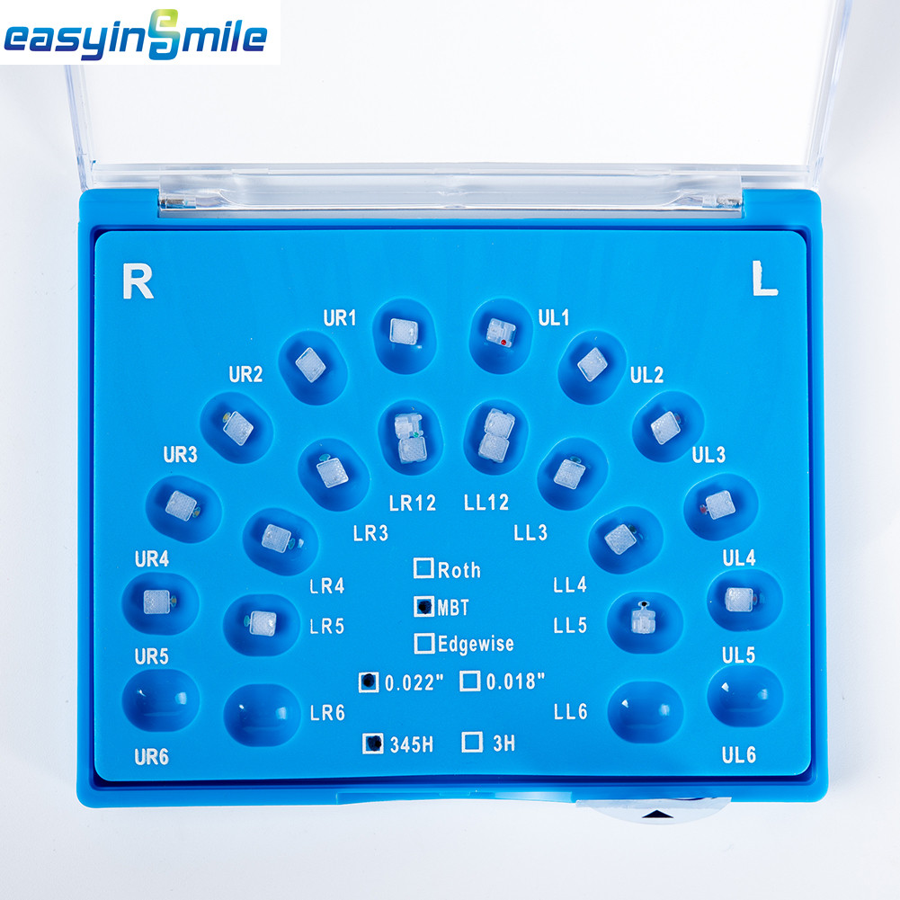 Dental Orthodontic Braces Self-Ligating Sapphire Ceramic Brackets Roth/MBT 022′