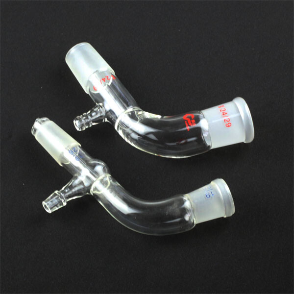 Glass Vacuum Tube Lab Glassware Chemistry Adapter 105 Bend Take-off