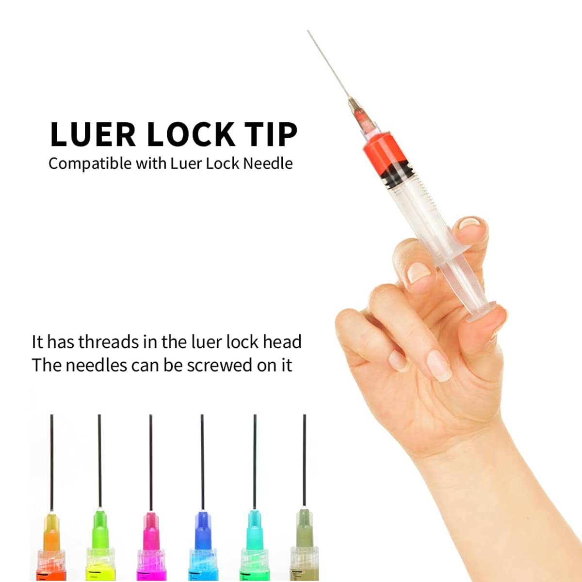 50 Pcs – 5ml Syringes with 14ga, 20ga,21ga, 23ga Blunt Tip 50 Pack-5ml