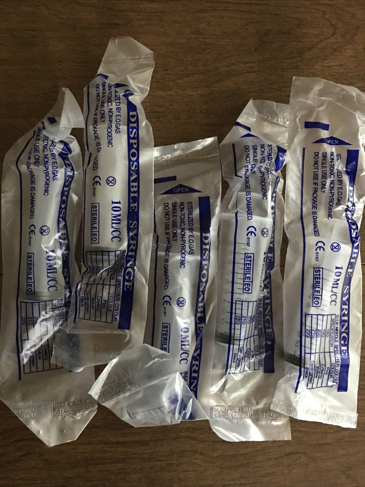 Disposable Syringes 18 Ct: Mixed Lot: 10ml~5ml~3ML~1ml Individually Sealed Pkgs