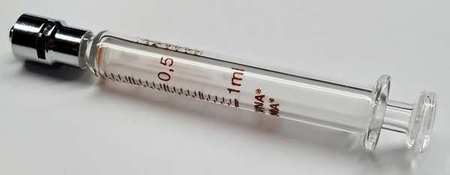 Fortuna 7.140-21 Glass Syringe,Metal Luer Lock,1 Ml