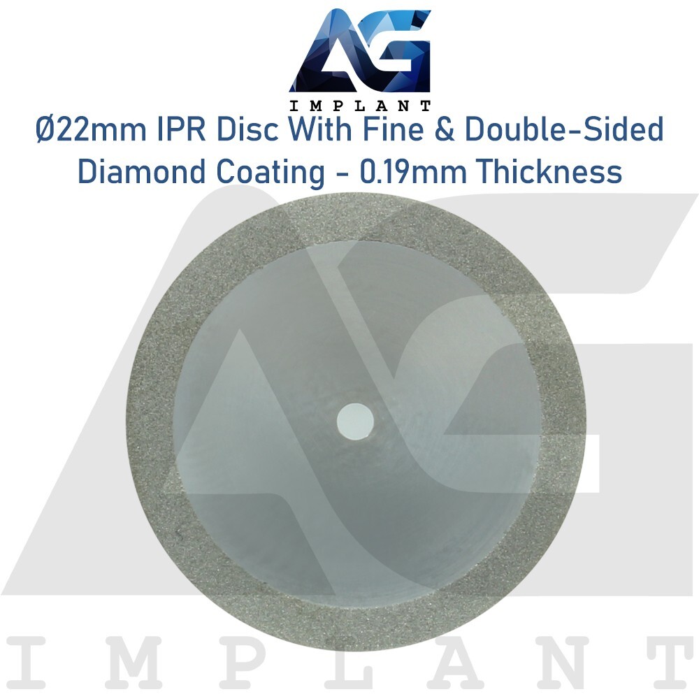 Ø22mm IPR Disc Fine Double Sided Diamond Coating 0.19 Ortho Mandrel