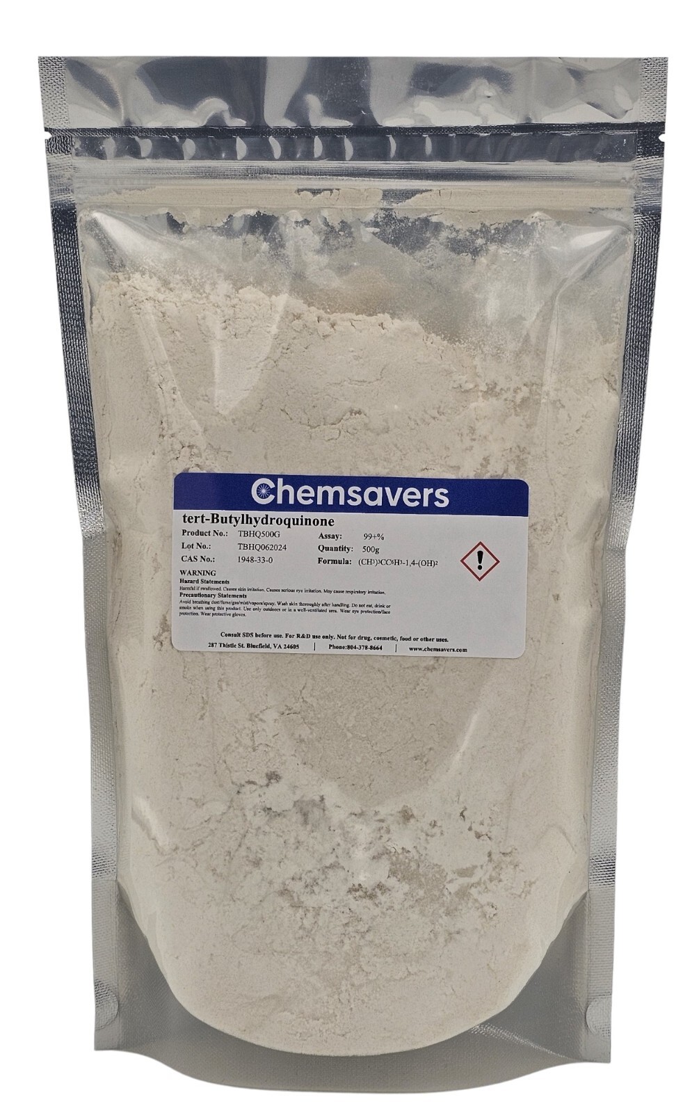 tert-Butylhydroquinone, 99+%, 500g