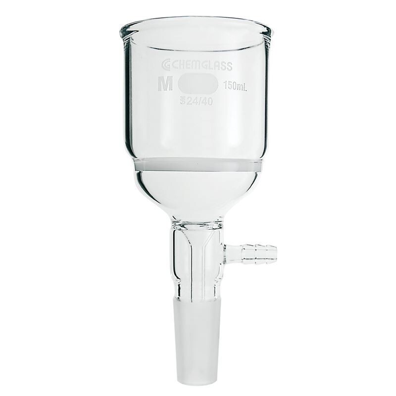 150mL Buchner Filter Funnel 24/40 Inner Joint Medium Frit Chemglass CG-1406-E-06