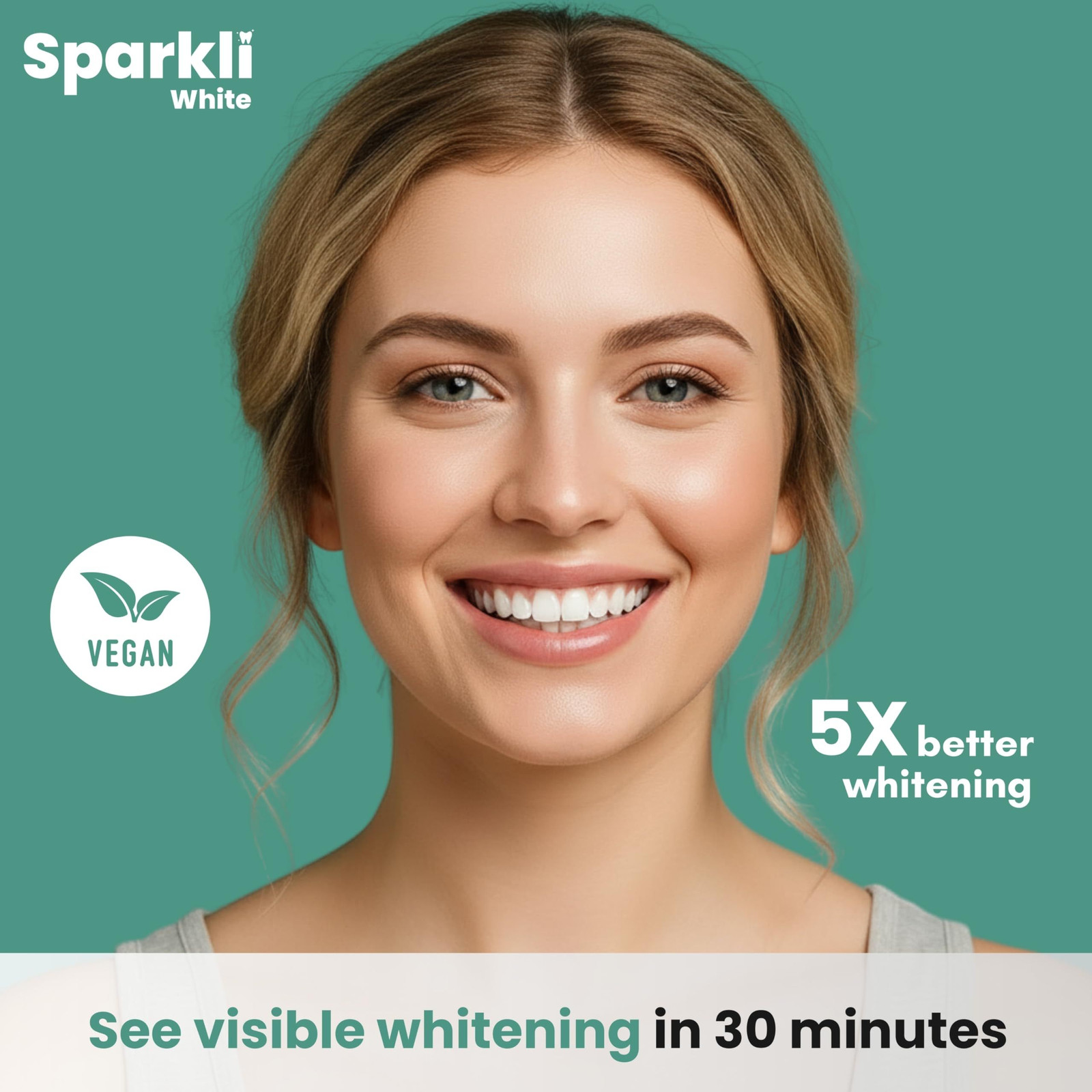 SparkliWhite Teeth Whitening Strips-Dentist 1 Count (Pack of 1), Mint