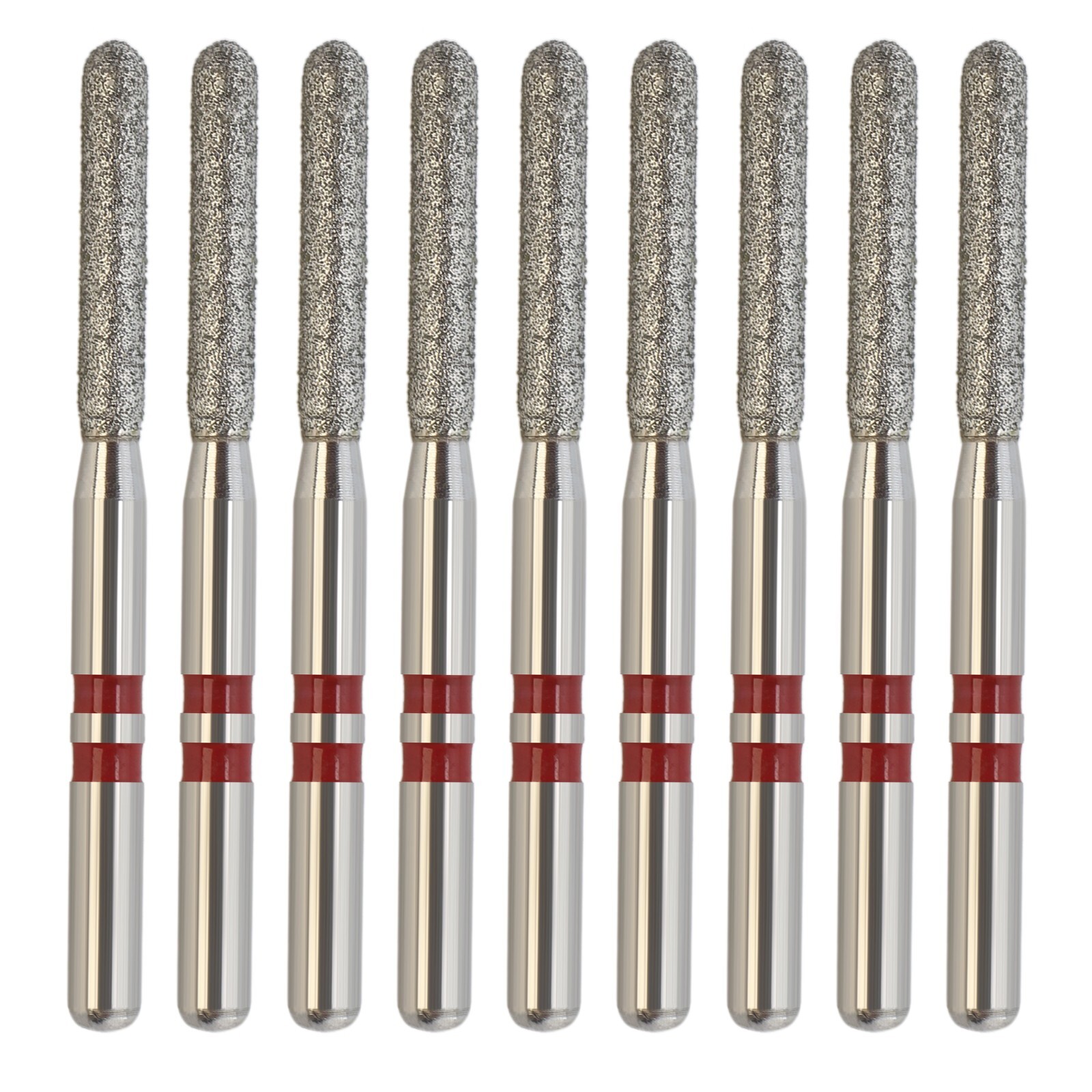 Zirconia Diamond Burs Friction Grip Egg Football Ball Round End Taper Cylinder