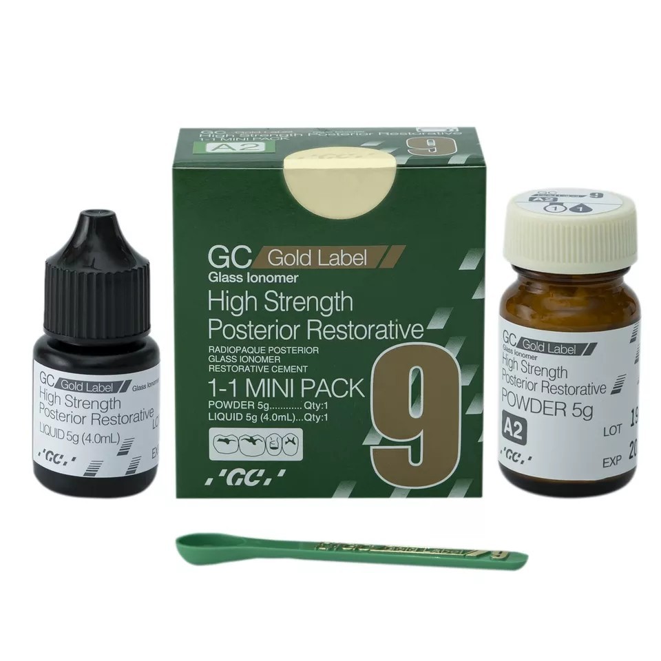GC Fuji IX Gold Label 9 High Strength Mini Pack Dental GI Radiopaque Posterior
