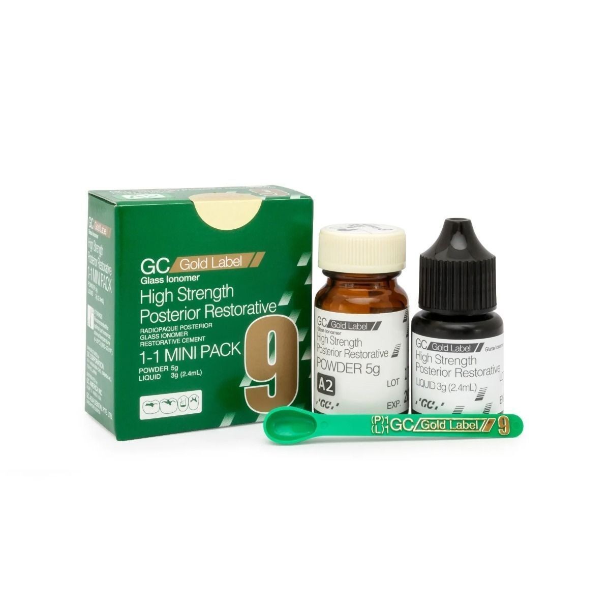 GC Fuji IX Gold Label 9 High Strength Mini Pack Dental GI Radiopaque Posterior