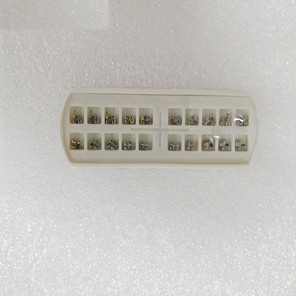 5Packs Dental Roth/MBT Orthodontic Mini Metal Brackets 022 3-4-5 Hooks Mesh Base