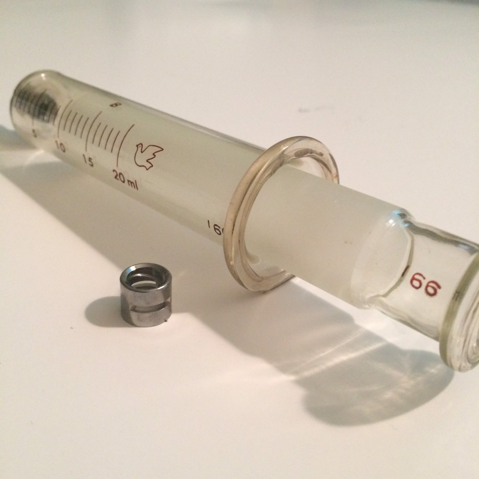 5 mL 10 ml 20 mL 50 mL GLASS SYRINGE LUER LOCK TIP / SLIP TIP DISPENSER NEW USA
