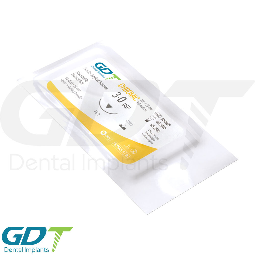 5 Collagen Monofilament Chr0mic Gut Sterile Sutur3s 12pcs 20mm Reverse Cutting