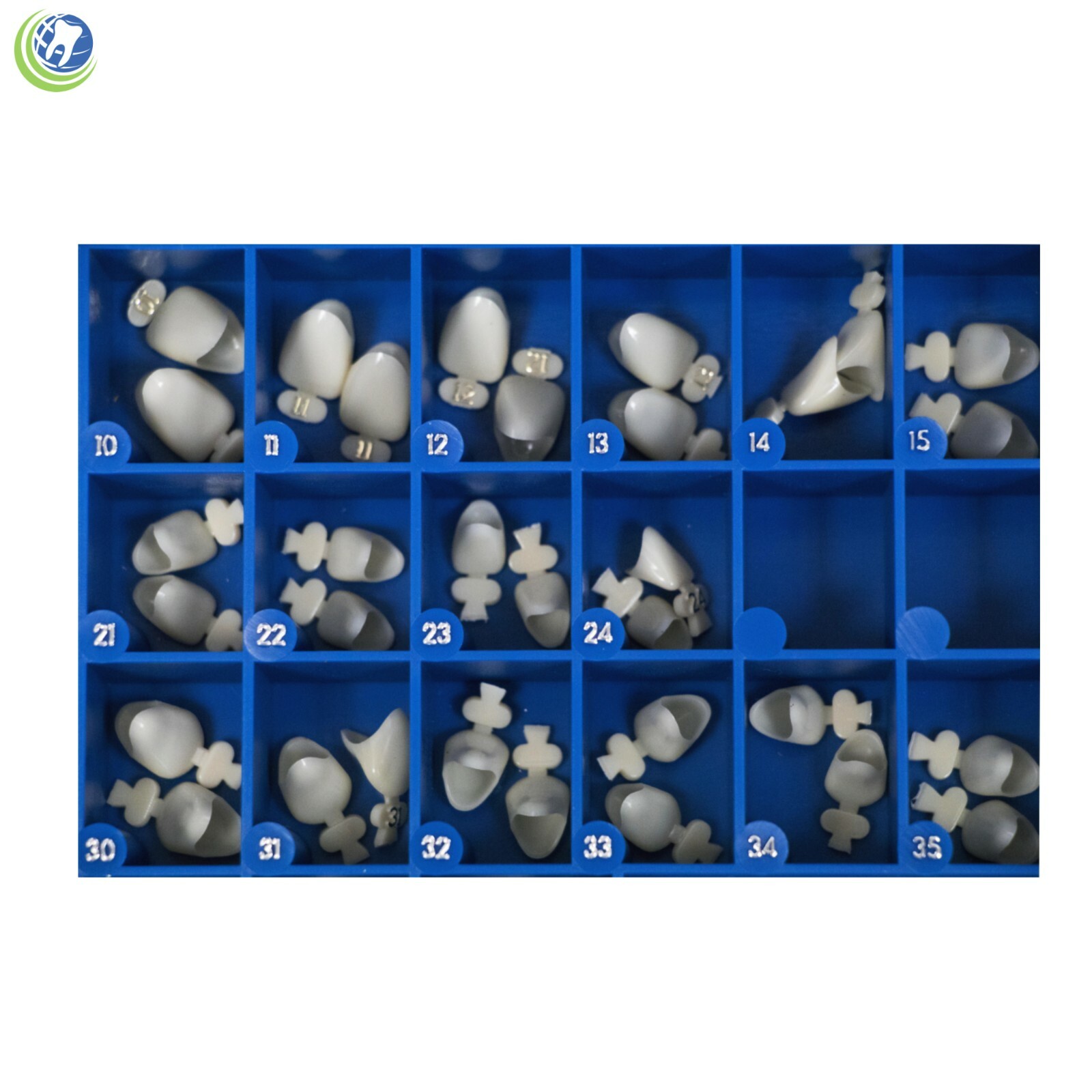 NEW POLYCARBONATE TEMPORARY DENTAL CROWNS BOX KIT 180 PCS WITH PAPER GUIDE CHART