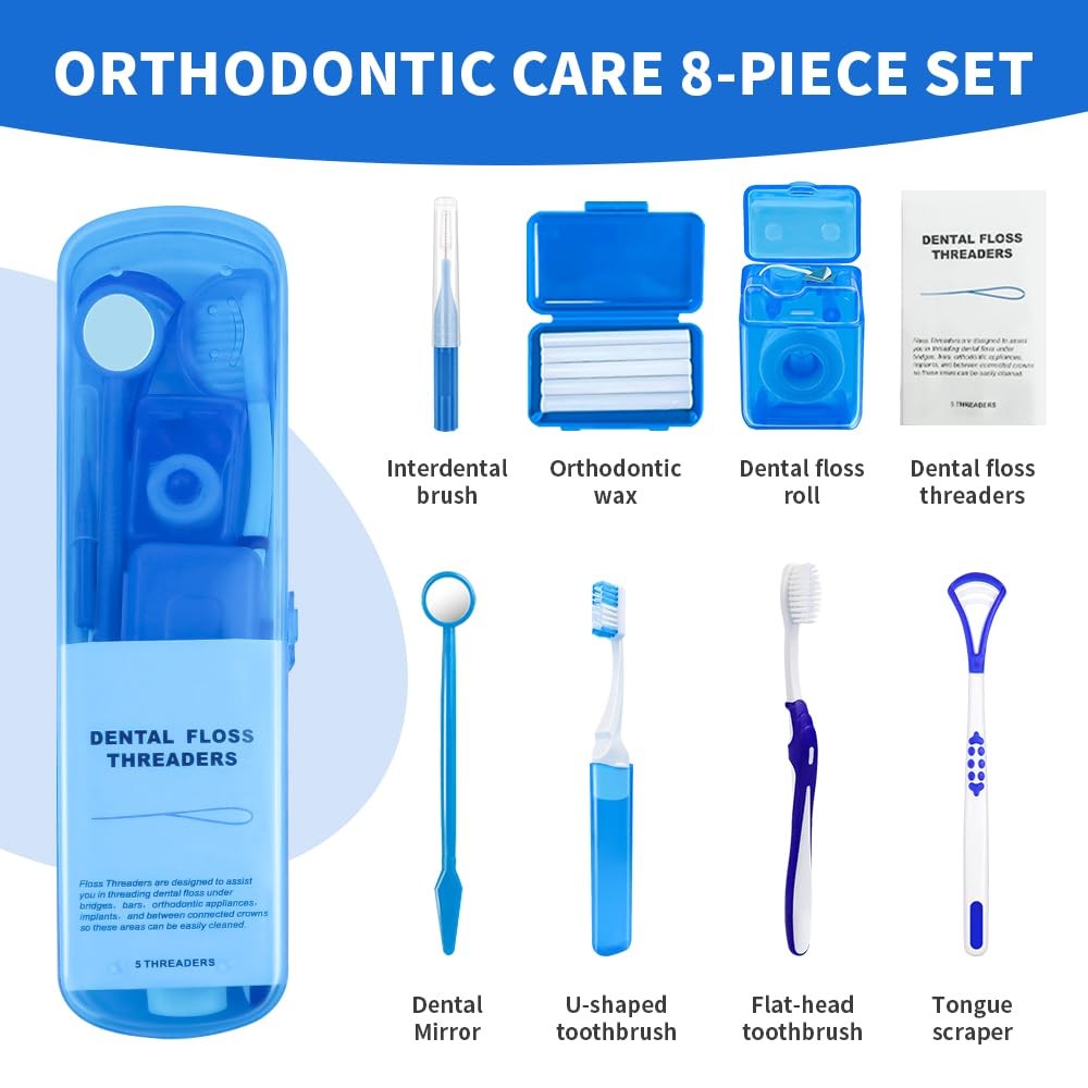 Portable Orthodontic Oral Care Kit – Orthodontic Dental Care Kit for Braces w…