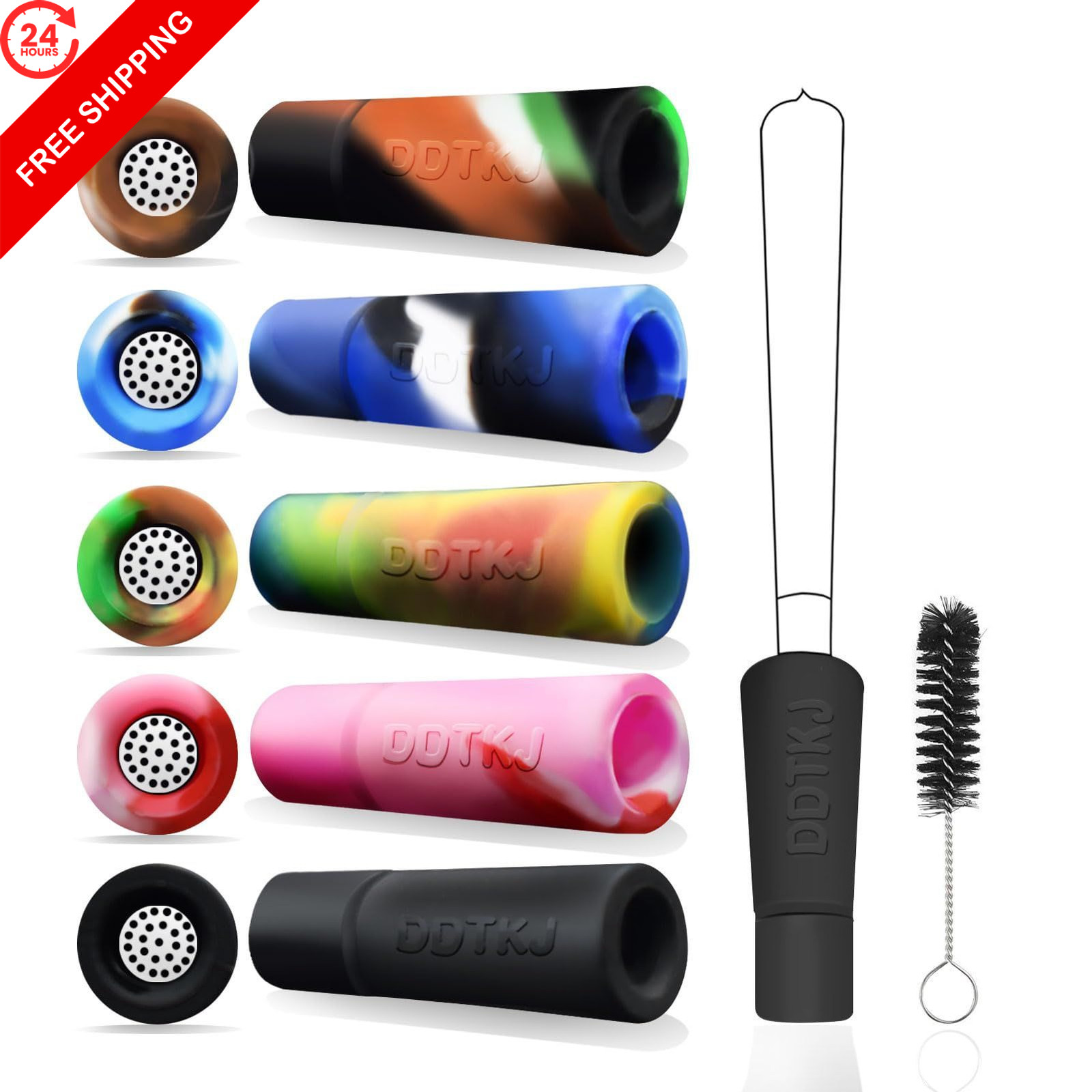 5PCS Colorful Reusable Silicone Filter Tips for Pre One Size, Mix Colors