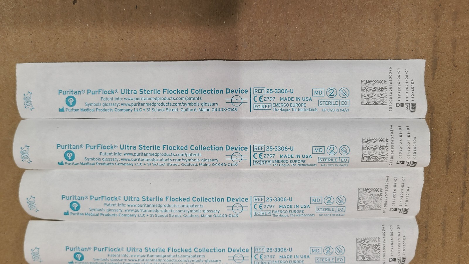 Puritan PurFlock Ultra 6″ Sterile Flock Swabs 80mm Break Box of 50 # 25-3306-U