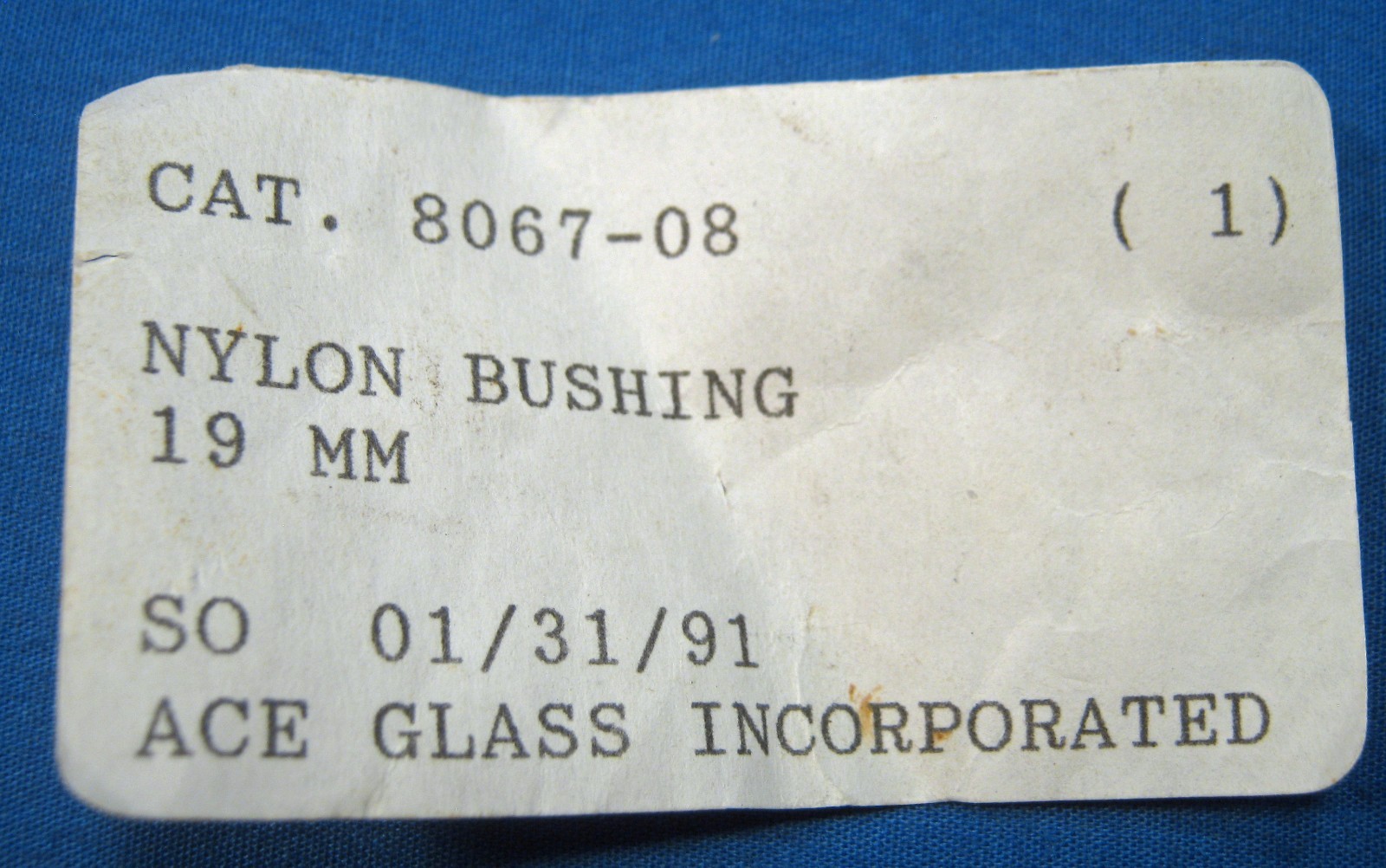 ACE NYLON BUSHING #15 THREADS FOR 19 MM SHAFT NEW OLD STOCK FREE SHIPPING 9