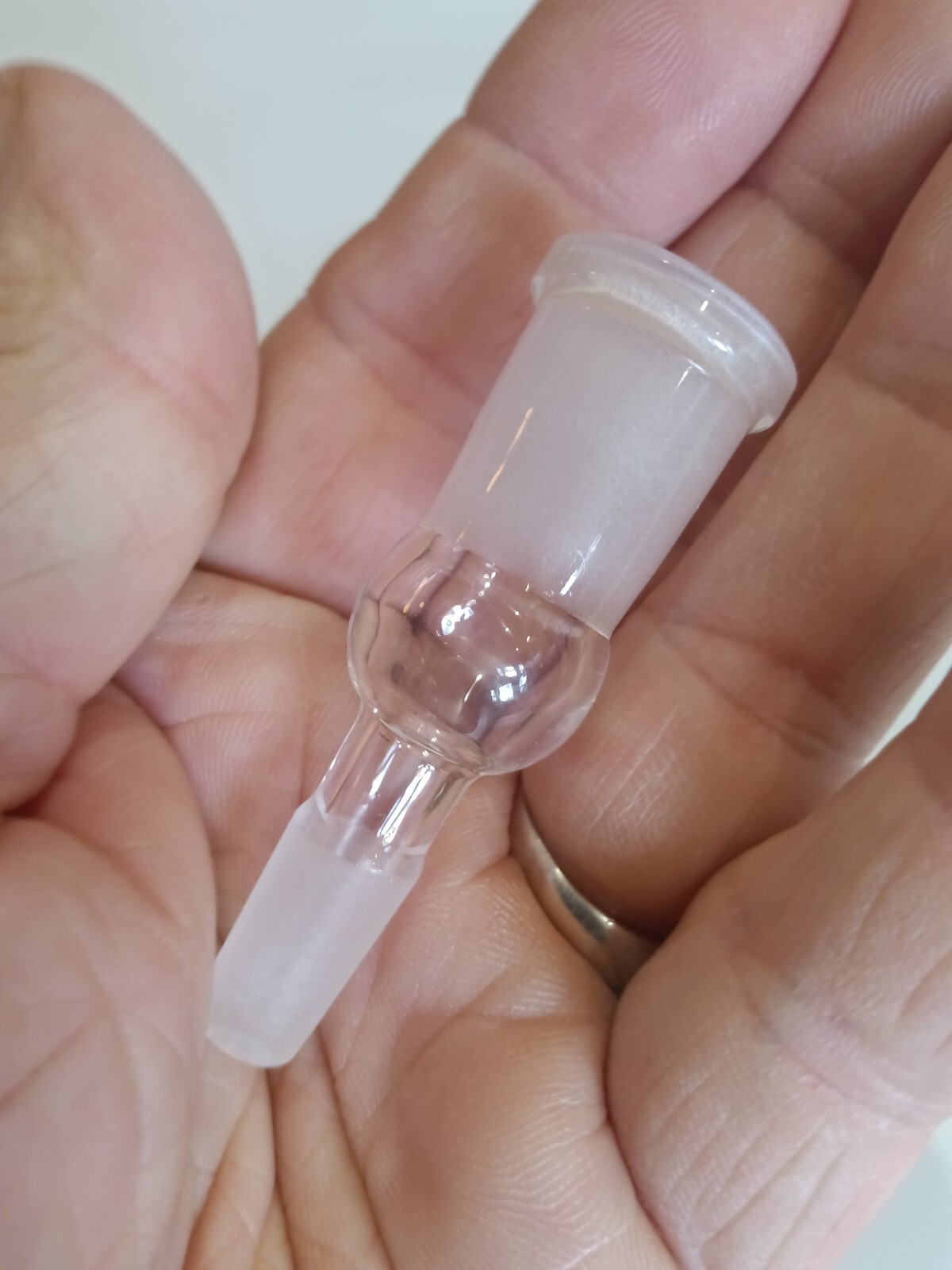 Glass Adapter Slide Bowl Extension Expander Connector 10mm MALE to 14mm FEMALE