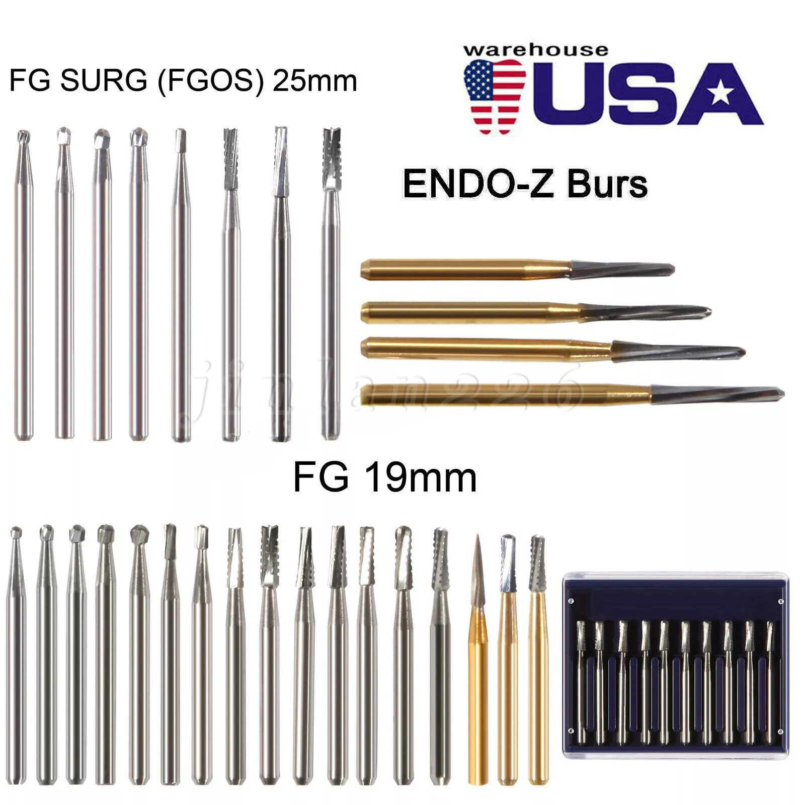 Dental Round Tungsten Carbide FG RA Bur For (Surgical) High Speed Handpiece
