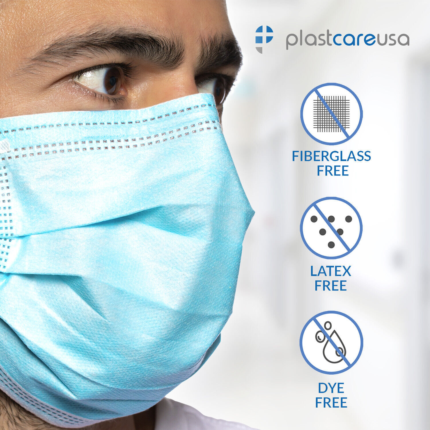 Earloop Face Mask, 3 Layers (3-Ply), ASTM Level 2, Sentinel 1 Box (50 Pcs)