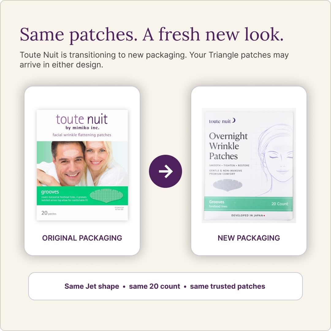 Toute Nuit Grooves Face Tape – Max Forehead Coverage, 20 Count (Pack of 1)