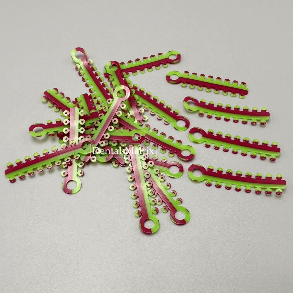 320pcs Dental Orthodontic Elastic Rubber Ligature Tie Rubber Bnads Double Color