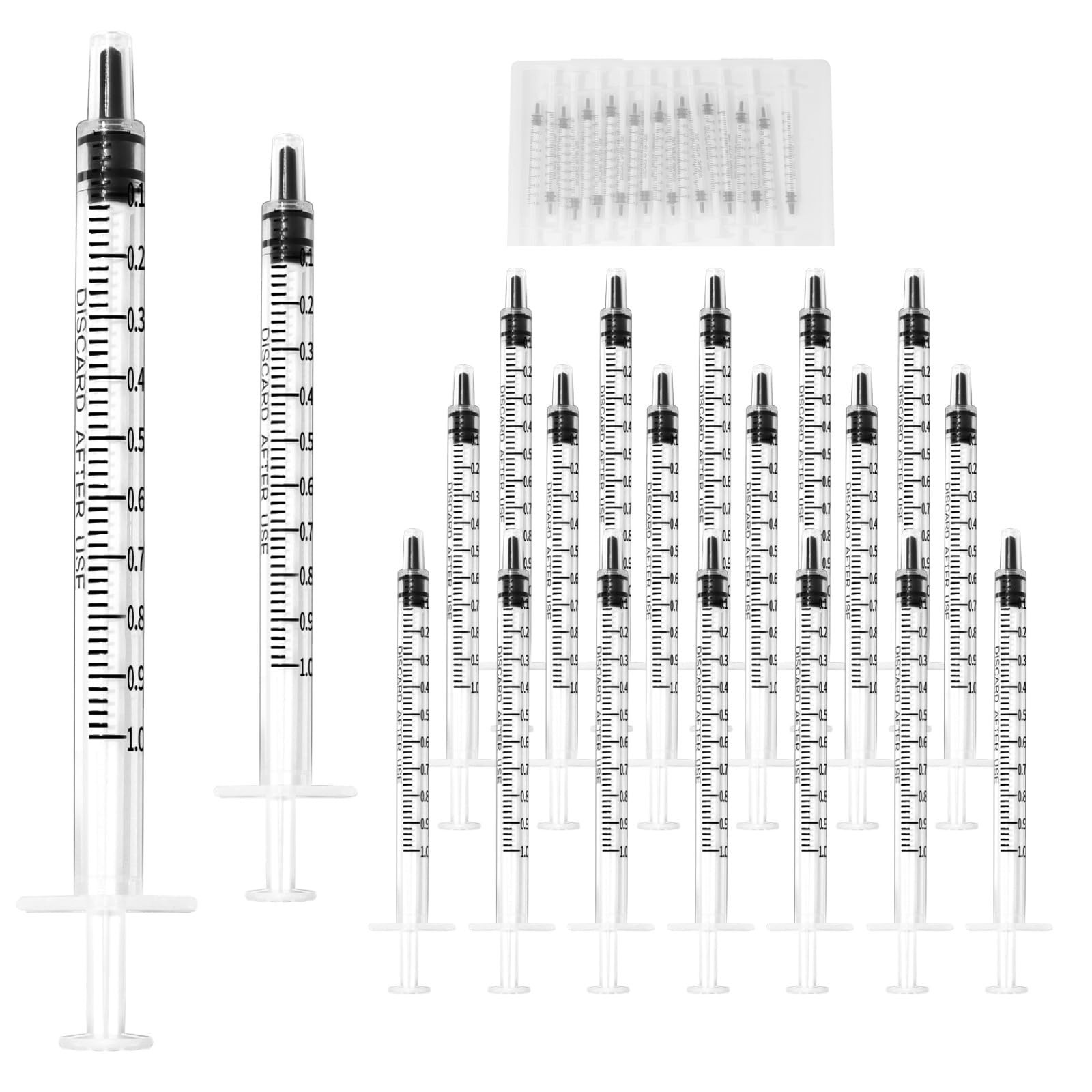20 Pack 1ml Syringe for Liquid, 1cc Syringes-20pcs, Syringes-20pcs