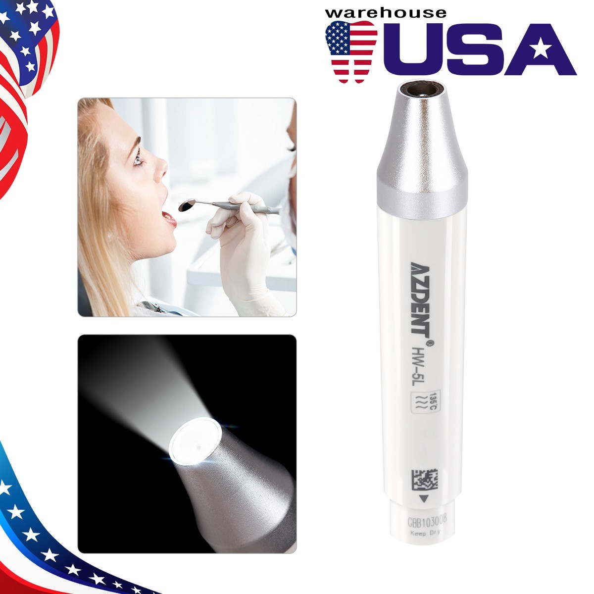 Dental Ultrasonic Piezo Scaler Handpiece LED Fit EMS/WOODPECKER/DTE/SATELEC