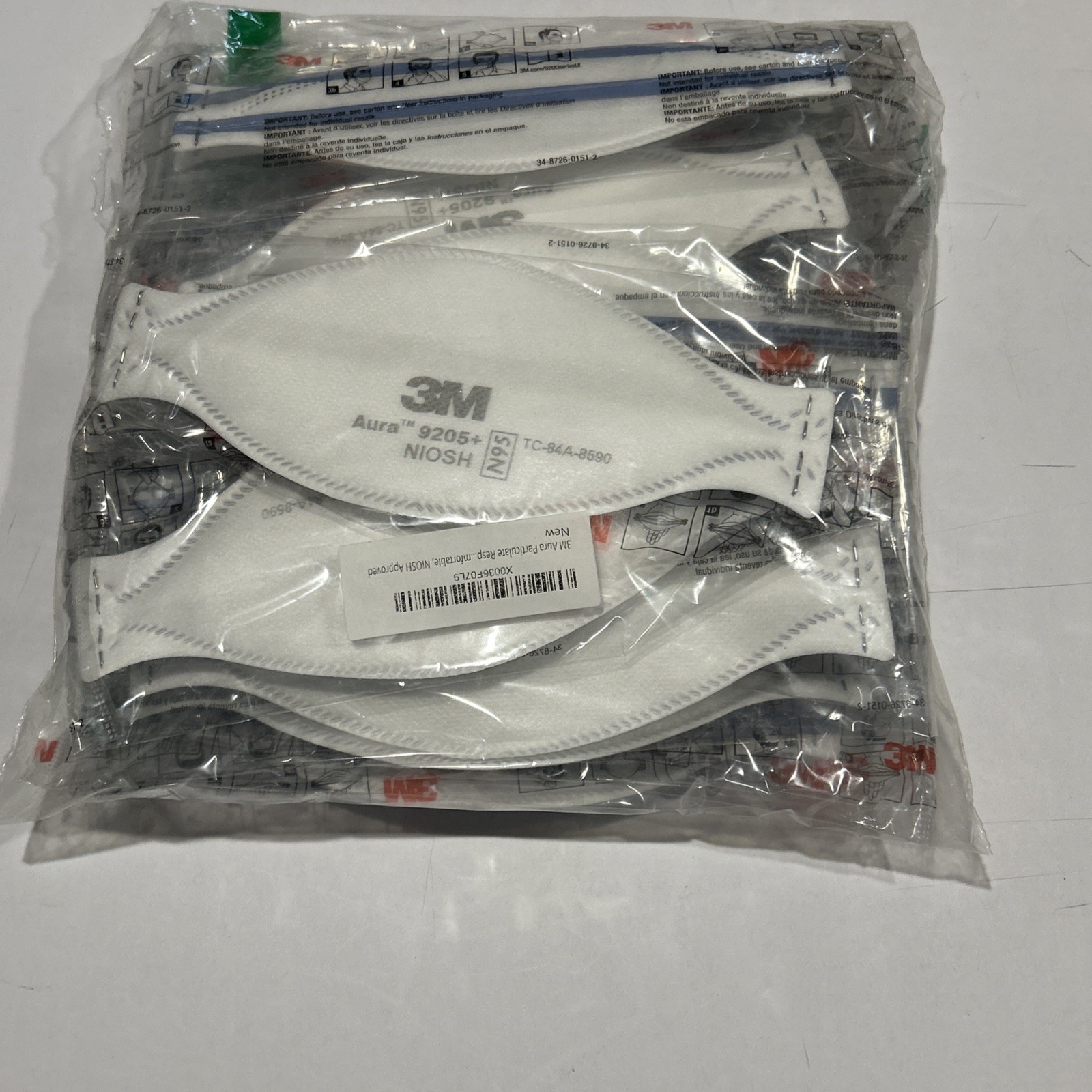 3m Aura 9205+ N95 Mask – Bag of 20 masks NEW ALL SEALED SHIPS FREE