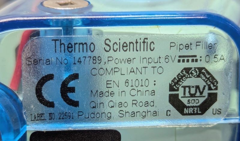 Thermo Scientific S1 Pipet Filler w/Stand & Charger